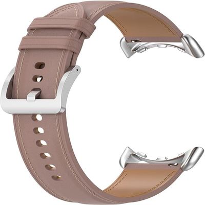 Bracelets Compatible with Google Pixel Watch 2, Leather Strap, High-Quality Vintage Leather Replacement Strap, Leather Strap for Men and Women, Elegant Replacement Leather Strap (Pink), Leather, Leather