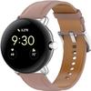 Bracelets Compatible with Google Pixel Watch 2, Leather Strap, High-Quality Vintage Leather Replacement Strap, Leather Strap for Men and Women, Elegant Replacement Leather Strap (Pink), Leather, Leather view 3