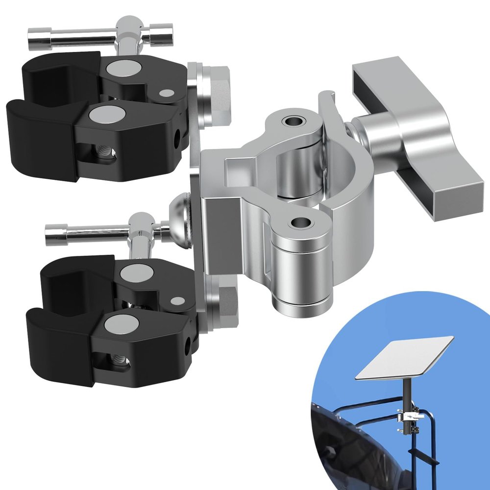 Starlink RV Ladder/Tubing Mount (Made of 316 Stainless Steel and Aluminum), Starlink Bar Mount, Starlink Pole Mount, Starlink Van Roof Rail Mount, Starlink Mounting Kit, Starlink Mount for Camper
