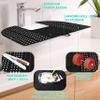 Bathroom Sink Cover for Counter Space, Silicone Foldable Sink Cover Convenient for Bathroom Makeup and Wash Up, Extra Bathroom Counter Space Mat for Organizer Hot Tools and Makeup Tools (Black) view 4