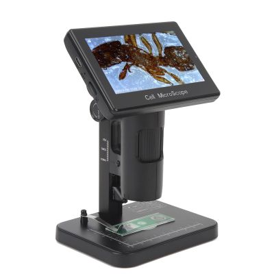 1000X Magnification, Lab Handheld Digital s with 5in Screen, 3 Lighting Modes, 8X Zoom, Double Focus Adjustment, 1080P HD for Soldering