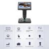 1000X Magnification, Lab Handheld Digital s with 5in Screen, 3 Lighting Modes, 8X Zoom, Double Focus Adjustment, 1080P HD for Soldering view 2