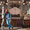 12x8ft Western Backdrop Retro Bar Saloon Wood Door Photography Background Cowboy Birthday Baby Shower Wild West Party Banner Decorations Supplies Photo Booth Props view 3