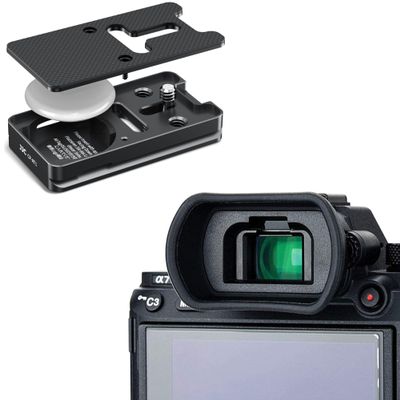Camera Eyecup + Quick Release Plate for AirTagCamera Eyecup with Quick Release Plate for AirTag