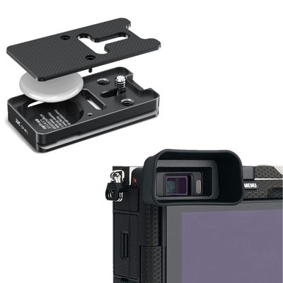 Camera Eyecup + Quick Release Plate for AirTagCamera Eyecup with Quick Release Plate for AirTag