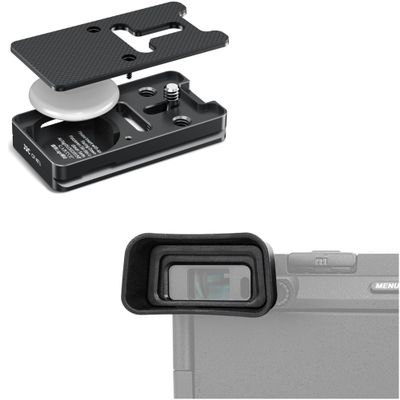 Camera Eyecup + Quick Release Plate for AirTagCamera Eyecup with Quick Release Plate for AirTag