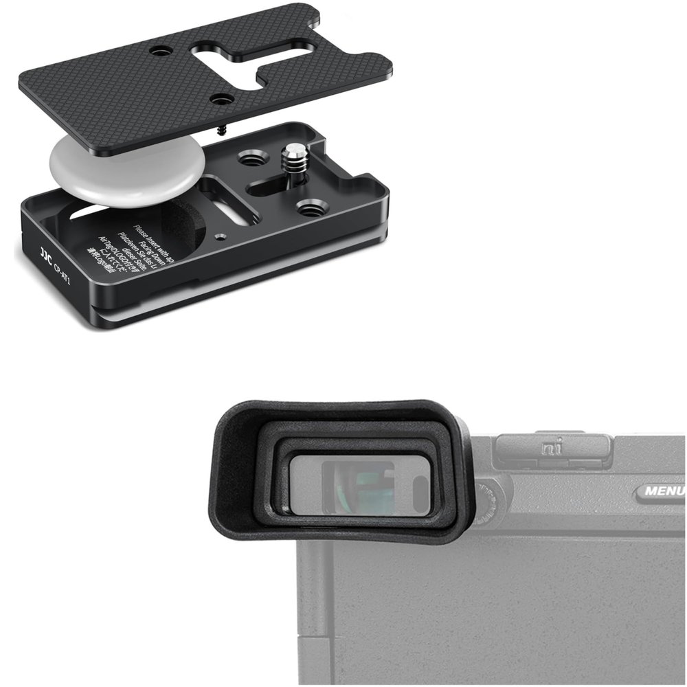 Camera Eyecup + Quick Release Plate for AirTagCamera Eyecup with Quick Release Plate for AirTag