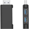 USB Hub 3 Port, USB Splitter Adapter with 1x USB 3.0 and 2X USB 2.0, USB 3.0 Data Hub, USB Distributor, USB Multiple Extension view 2