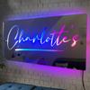 Personalized Name Mirror LED Light Up Mirror Wall Decoration Custom Name Multi Colour Light Neon Sign, Christmas Wedding Bedroom Birthday Room Decor Gifts for Wife, Girlfriend, Kids (Rectangular) view 1