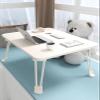 Solid Color Foldable Laptop Bed Desk Adjustable Laptop Bed Table White Portable Laptop Desk for Working Eating Writing Gaming Drawing view 1