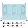 Leyiyi 15x10ft Light Blue Vintage Room Inside Backdrop European Frame Modern House French Castle Cementery Wall Retro Style Photo Background Cowboy Kids Birthday Portrait Studio Props Vinyl Wallpaper view 2
