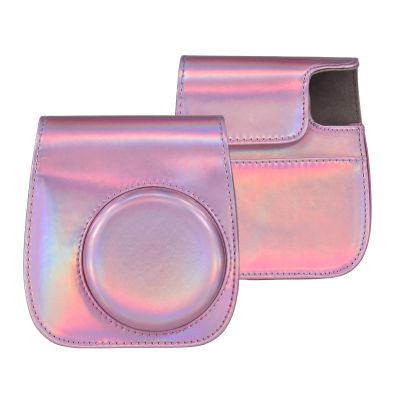 Andoer Instant Camera Storage Case PU Leather Magnetic Buckle with Shoulder Strap Compatible with Fujifilm Instax Mini 12/11/9/8, Multi-coloured