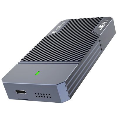 JMT USB 4.0 SSD Enclosure 40Gbps M.2 NVMe 2280 to USB-c Solid State Drive Case Compatible with Thunderbolt4/3 USB 3.2/3.1/3 (TB-2464)