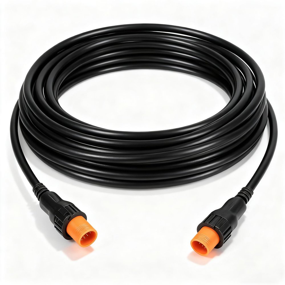 Yoursme Replacement for Garmin 010-11617-42 Transducer Extension Cable 30ft 12-Pin Heavy-Duty Marine-Grade Sonar Extension, Plug-and-Play Shielded Cable Corrosion-Resistant Waterproof Connectors