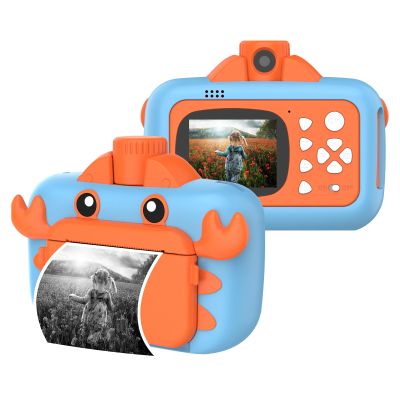 Andoer Instant Kids Photo Camera, 1080P 2.4" Instant Camera for Children 180 Rotatable with Paper Rolls 32GB Memory Card and Stickers, Festival Birthday Gift