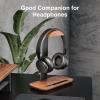 UPERGO Walnut Headphone Stand, Wood Headset Stand for Desk, Universal Headphone Holder with Storage Base for Gaming, Airpod max, Bose,Razer view 2