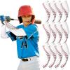 Cozypower 12 Pairs Baseball Sleeves for Youth Boys Sports Arm Softball Compression Kids Arm Sleeves for Sun Protection(YM,White) view 1