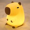UNEEDE Cute Capybara Night Light, Novelty Animal Silicone Nursery Night Light Rechargeable Table Bedside Lamp with Touch Sensor for Bedroom Living Room Squishy Capybara Stuff Boys Girls Gifts view 1