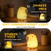 UNEEDE Cute Capybara Night Light, Novelty Animal Silicone Nursery Night Light Rechargeable Table Bedside Lamp with Touch Sensor for Bedroom Living Room Squishy Capybara Stuff Boys Girls Gifts view 3