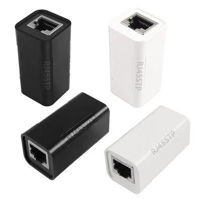 HATMINI 4PCS RJ45 Coupler,RJ45 Inline Coupler with Shield,8P8S Network Connectors Female to Female Ethernet Cable Extender Adapter for Cat6/ Cat5/ Cat5e Ethernet Cable2black+2white