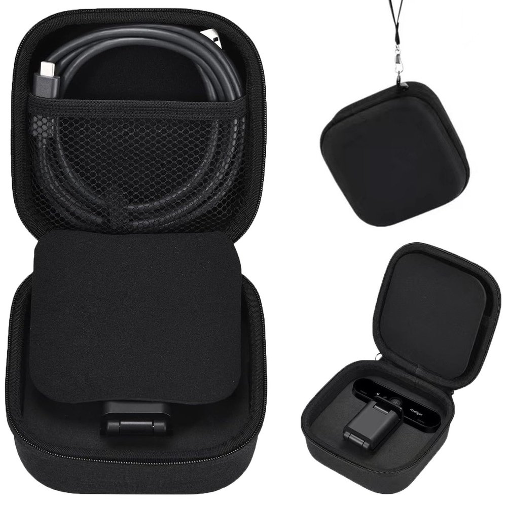 BUCCQTR Hard Carrying Case Protective Storage Bag Box Compatible with Logitech BRIO(C1000e) 4K Webcam (Black)