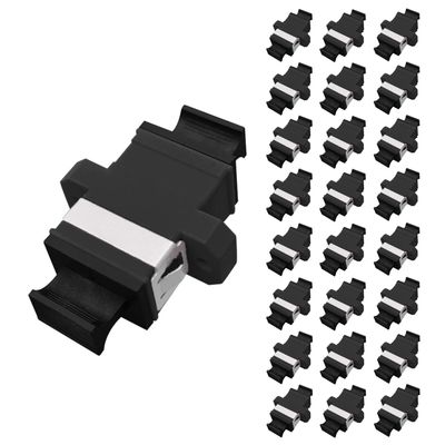 25 MPO Black Fiber Optical Coupler Key Up to Key Down 8/12/24 Core Adapter