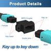 25 MPO Black Fiber Optical Coupler Key Up to Key Down 8/12/24 Core Adapter view 3