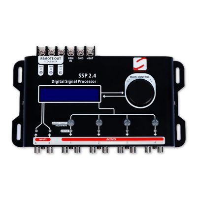 Soundfy SSP 2.4 Digital Signal Processor & Equalizer  15-Band Graphic EQ, 12 Presets, Built-in Crossover for Car Audio Enhancement (SDF-CN-SP001NA)