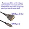 SkyeySnail 150ft 4K HDMI DVI Cable, Fiber Optic HDMI Cable, Micro HDMI to HDMI, Detachable Type A to DVI, D to DVI, 18Gbps Ultra Speed, Slim Flexible, Long Extended, for Projector TV Xbox PS view 4