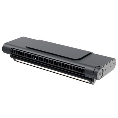 KEULEN Monitor Fan, Clip-On Computer Fan with LED Light, Infinitely Adjustable Speed, Adjustable Air Outlet 45, Adjustable Brightness and Color Temperature, for Office Laptops, Desktop PC