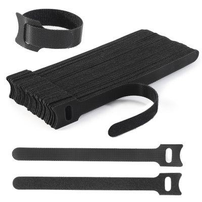 Nettbe Reusable Cable Ties, 60 PCS 8 Inches Adjustable Cord Straps Wire Organizer Cord Wrap and Hook Loop Cable Management