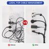 Nettbe Reusable Cable Ties, 60 PCS 8 Inches Adjustable Cord Straps Wire Organizer Cord Wrap and Hook Loop Cable Management view 4