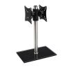 GLigeT Monitor Arm Gas Dual LCD Monitor Mount Holder Free-Standing Desk Stand Riser for 14~27 Inch Screen with Tilt, Height Adjustable, Rotation, Hold Up to 22Lbs/arm Monitor Desk Mount view 1