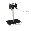 GLigeT Monitor Arm Gas Dual LCD Monitor Mount Holder Free-Standing Desk Stand Riser for 14~27 Inch Screen with Tilt, Height Adjustable, Rotation, Hold Up to 22Lbs/arm Monitor Desk Mount view 2