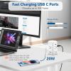 Pop up Outlet for Countertop,3.15-inch Hole Desk Grommet Power,8 Outlets 4 USB,20W USB C Fast Charging,Kitchen Island Pop Up Electrical Outlet view 4