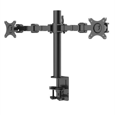 GLigeT Monitor Arm Gas Dual Monitor Stand for 10-32" Two Monitor, Freestanding Heavy-Duty Fully Adjustable Mount Arms Fits up to 22lbs per Arm with VESA 75x75mm,100x100mm Monitor Desk Mount