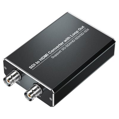 MISOTT SDI to HDMI Converter with Loop Out, 1080P HDMI Adapter - Compatible with 3G/HD/SD-SDI, Auto Format Detection and Audio De-embedder