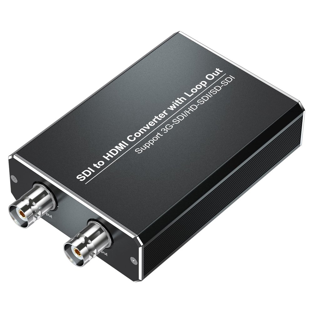MISOTT SDI to HDMI Converter with Loop Out, 1080P HDMI Adapter - Compatible with 3G/HD/SD-SDI, Auto Format Detection and Audio De-embedder