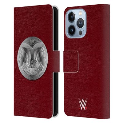 Head Case Designs Officially Licensed WWE Raw Tag Team Championship Title Belts Leather Wallet Case Compatible with Apple iPhone 13 Pro