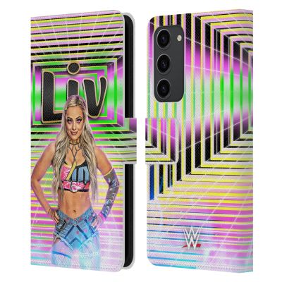 Head Case Designs Officially Licensed WWE Portrait Liv Morgan Leather Wallet Case Compatible with Samsung Galaxy S23+ 5G