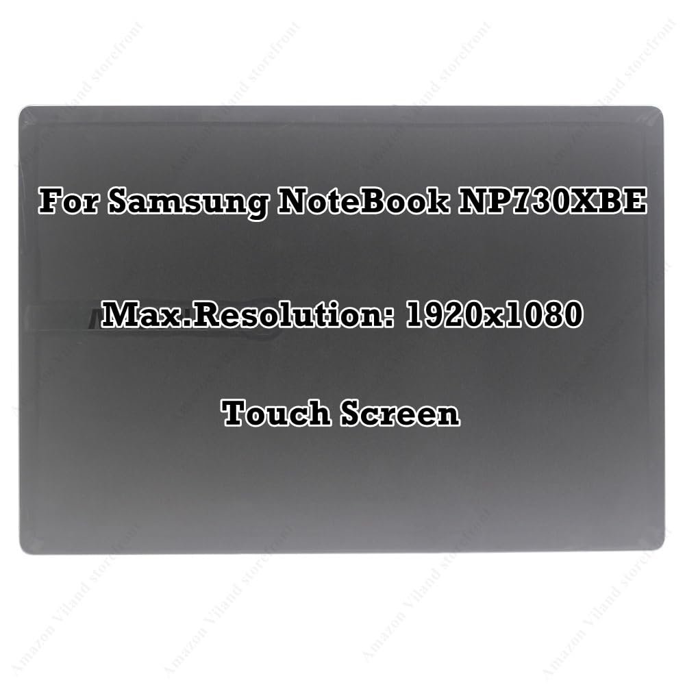 13.3" Replacement for Samsung Notebook NP730XBE FHD 19201080 LCD LED Touch Screen Top Display Complete Assembly