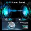 Moman Motorcycle Helmet Headset Speaker, RS-S Motorbike Helmet Headphone HiFi/Noise Cancellation/Auto Answer/FM Radio/AI Voice/IPX6 Waterproof with 2 Type Mics Earphone for All Helmets and Solo Riding view 2