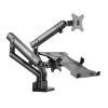 GLigeT Monitor Arm Gas Adjustable Dual Arm Desk Mounts Monitor and Laptop Mount with Mechanical Spring Dual Monitor Stand with Clamp Fixing/Washer Mounting Base Monitor Desk Mount (Size : B) view 1