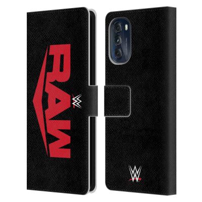 Head Case Designs Officially Licensed WWE Raw TV Program Logo Leather Book Wallet Case Cover Compatible with Motorola Moto G (2022)