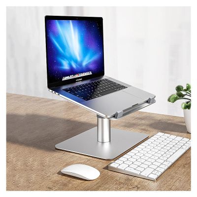 GLigeT Monitor Desk Aluminum Alloy Laptop Stand Height-Adjustable Laptop Base 11"-15.6" Laptop Desktop Stand with Cooling Holes and Non-Slip Mat Monitor Stand