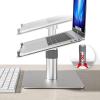 GLigeT Monitor Desk Aluminum Alloy Laptop Stand Height-Adjustable Laptop Base 11"-15.6" Laptop Desktop Stand with Cooling Holes and Non-Slip Mat Monitor Stand view 3
