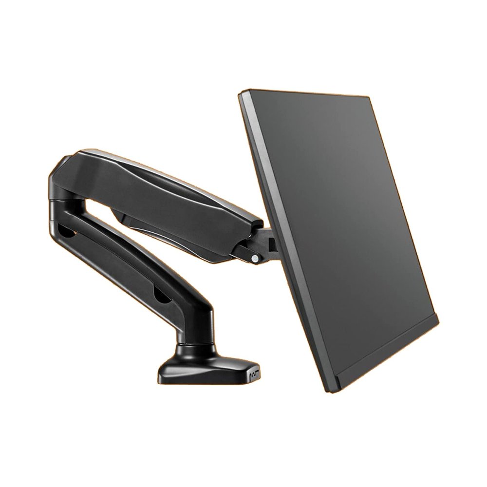GLigeT Monitor Arm Gas Monitor Stand Single Arm Gas Spring Monitor Desk Mount Adjustable Vesa Mount Desk Stand with Clamp and Grommet Base, for Screen Within 6.5kg Monitor Desk Mount