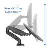 GLigeT Monitor Arm Gas Monitor Stand Single Arm Gas Spring Monitor Desk Mount Adjustable Vesa Mount Desk Stand with Clamp and Grommet Base, for Screen Within 6.5kg Monitor Desk Mount view 3
