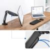 GLigeT Monitor Arm Gas Monitor Stand Single Arm Gas Spring Monitor Desk Mount Adjustable Vesa Mount Desk Stand with Clamp and Grommet Base, for Screen Within 6.5kg Monitor Desk Mount view 4