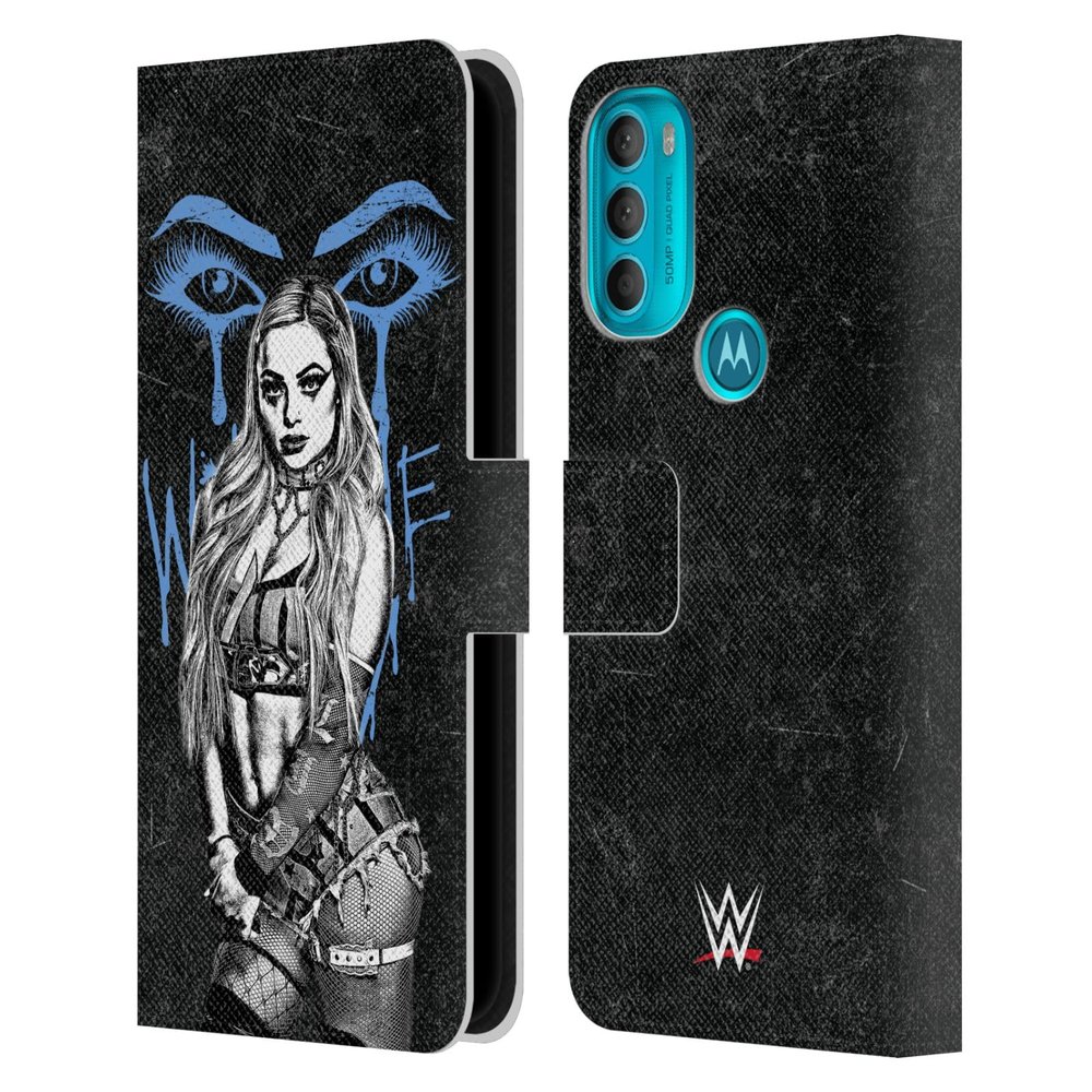 Head Case Designs Officially Licensed WWE Watch Me Liv Liv Morgan Leather Book Wallet Case Cover Compatible with Motorola Moto G71 5G
